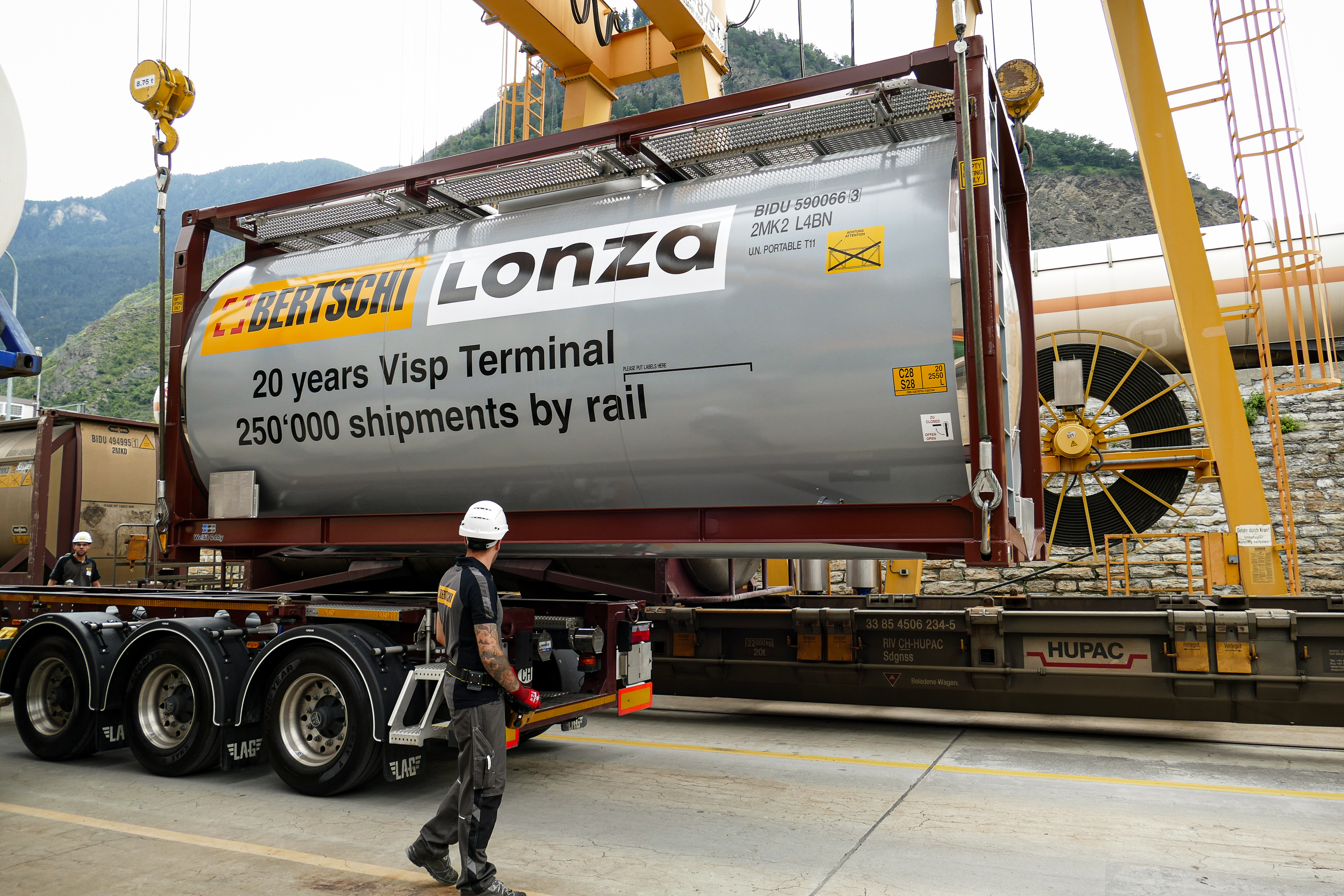 20 years BERTSCHI terminal Lonza Visp – 250,000 containers transported 