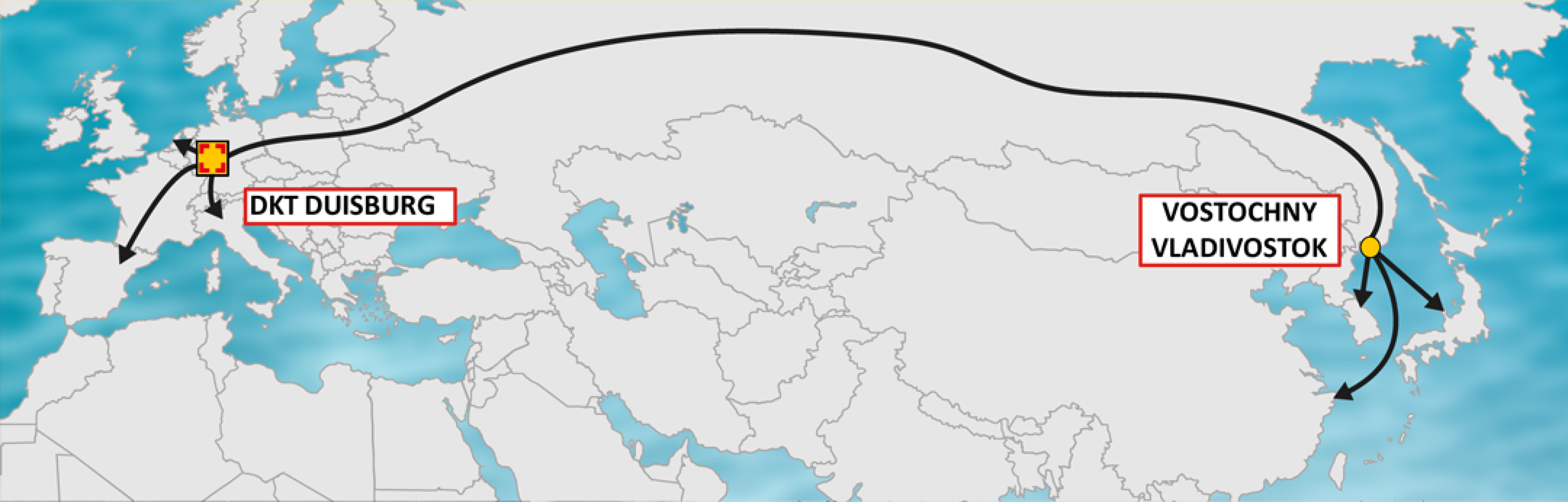 Multimodal Routing Between Europe and Asia