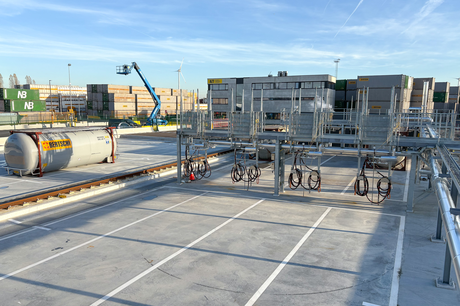 Heating stations on the azt terminal