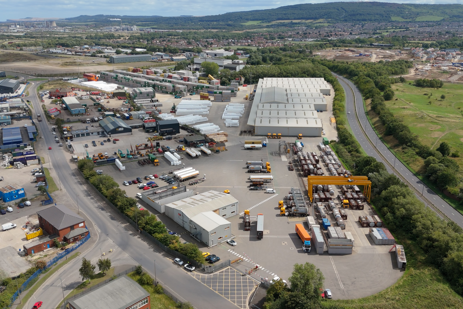 Middlesbrough fro mthe top view from the sky