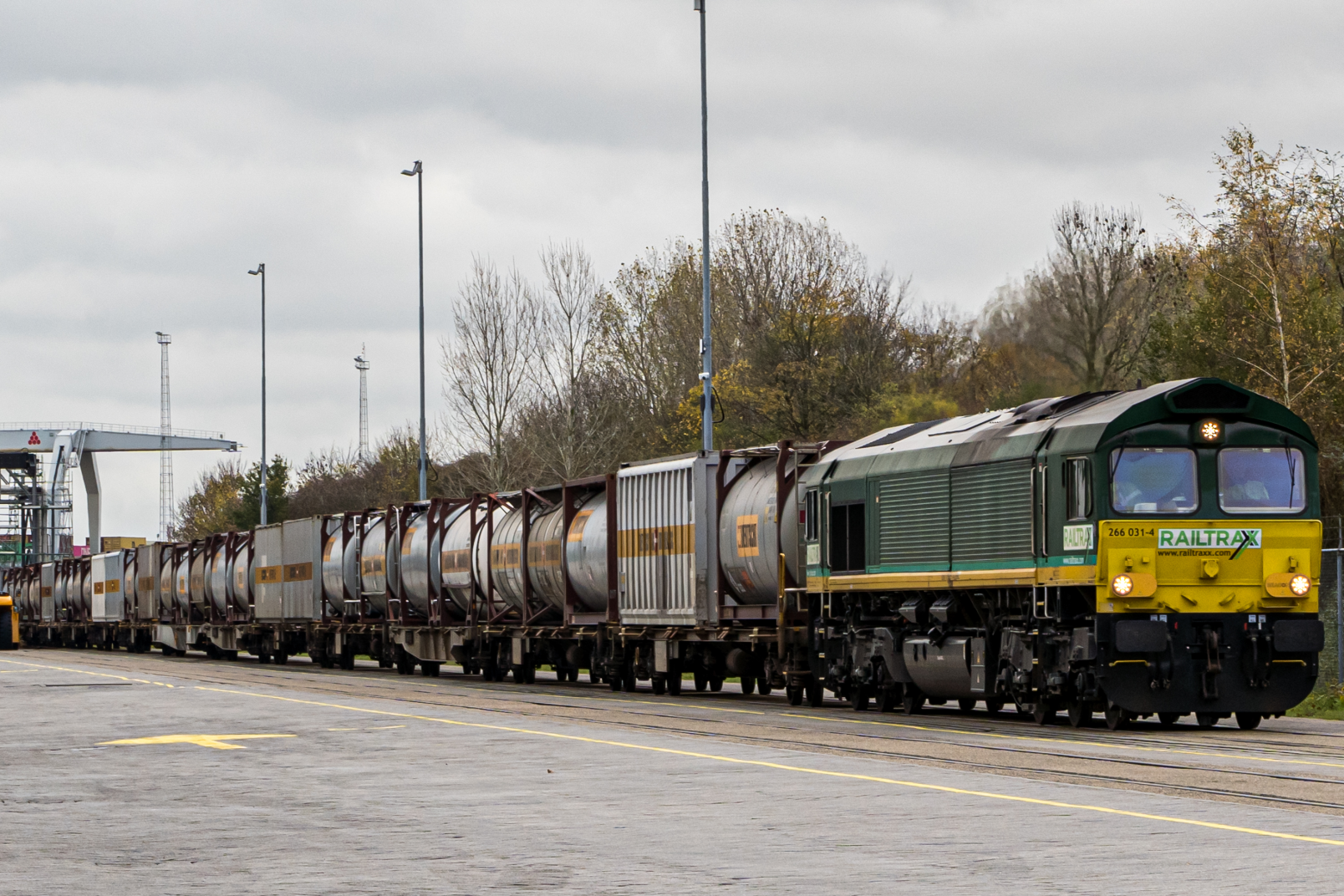 A Train with some Bertschi Containers on it