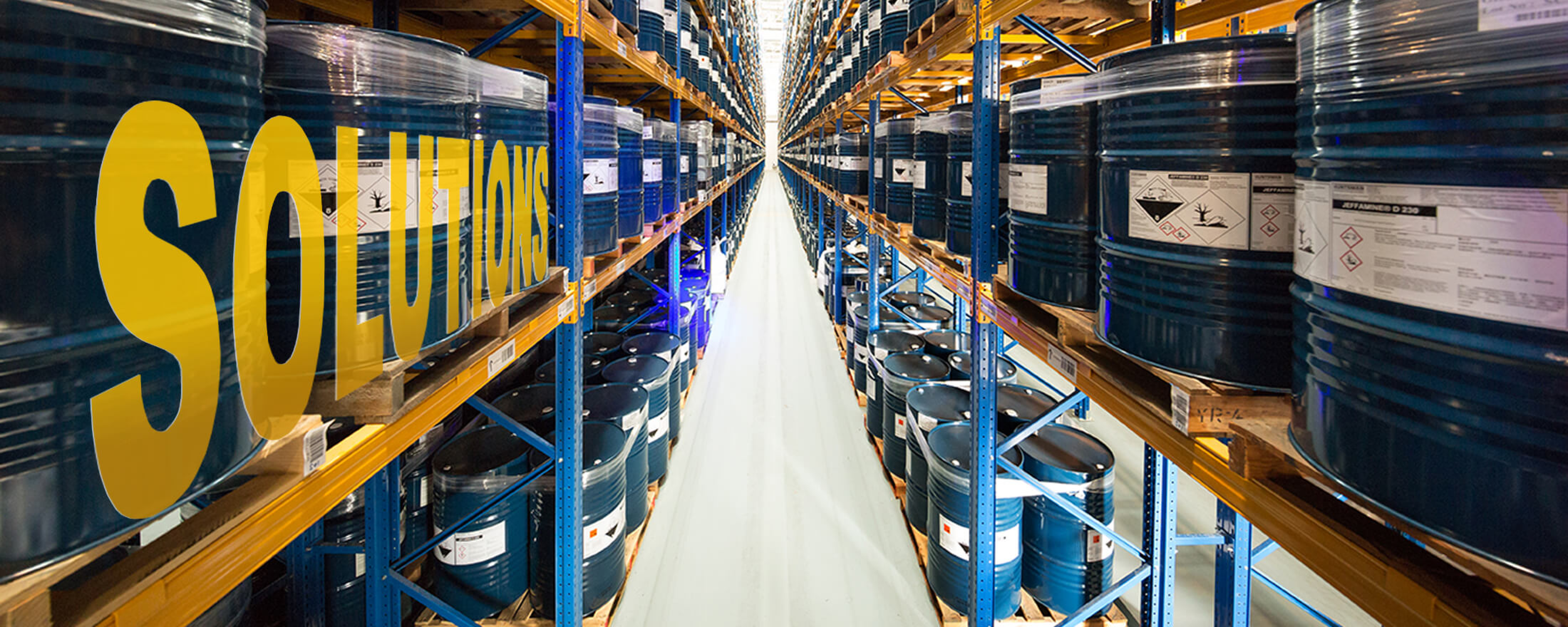 A high warehouse corridor