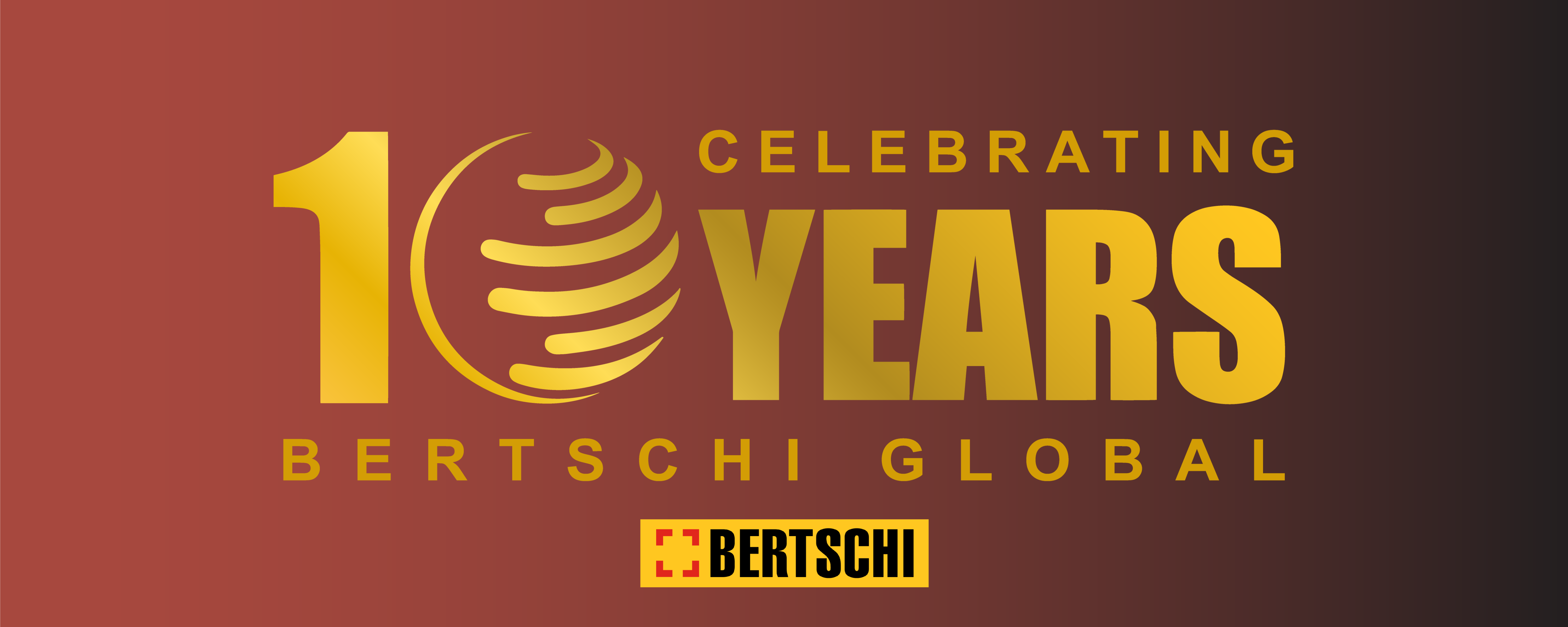 10 Years of Bertschi Global Logo 