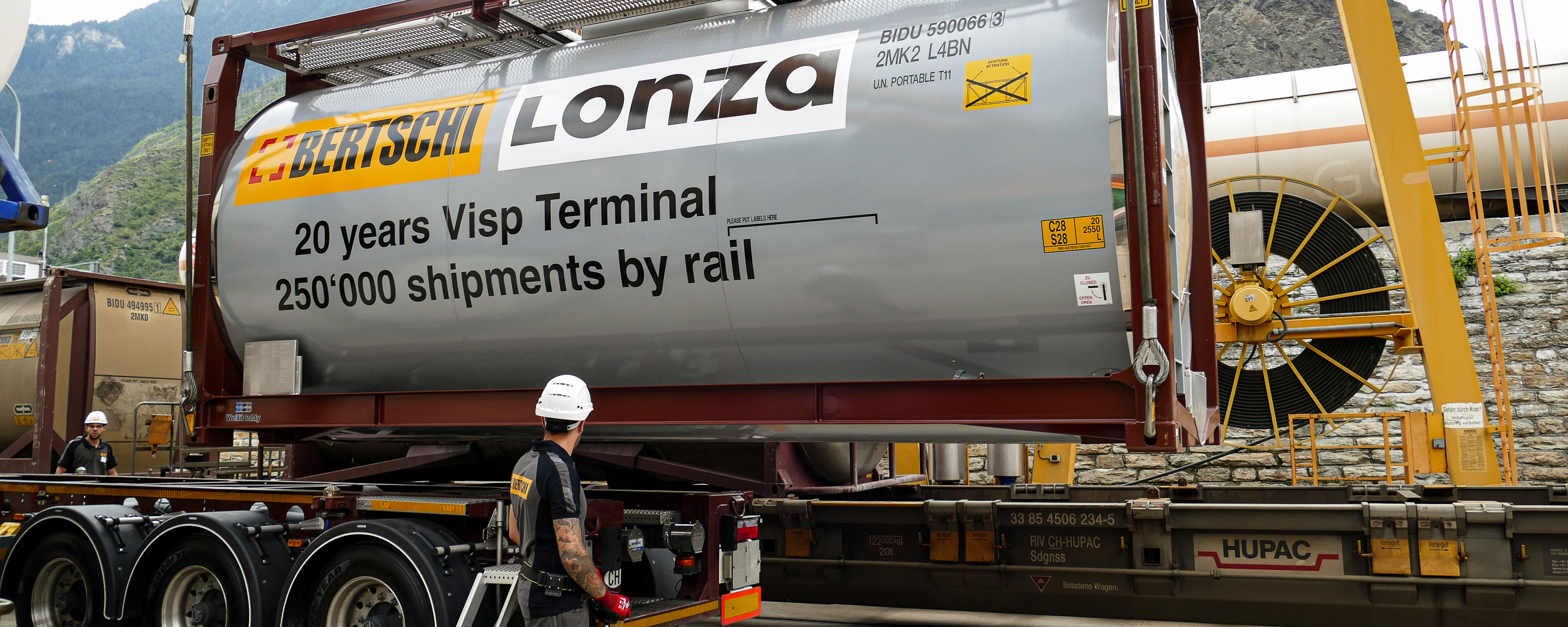 20 years BERTSCHI terminal Lonza Visp – 250,000 containers transported 