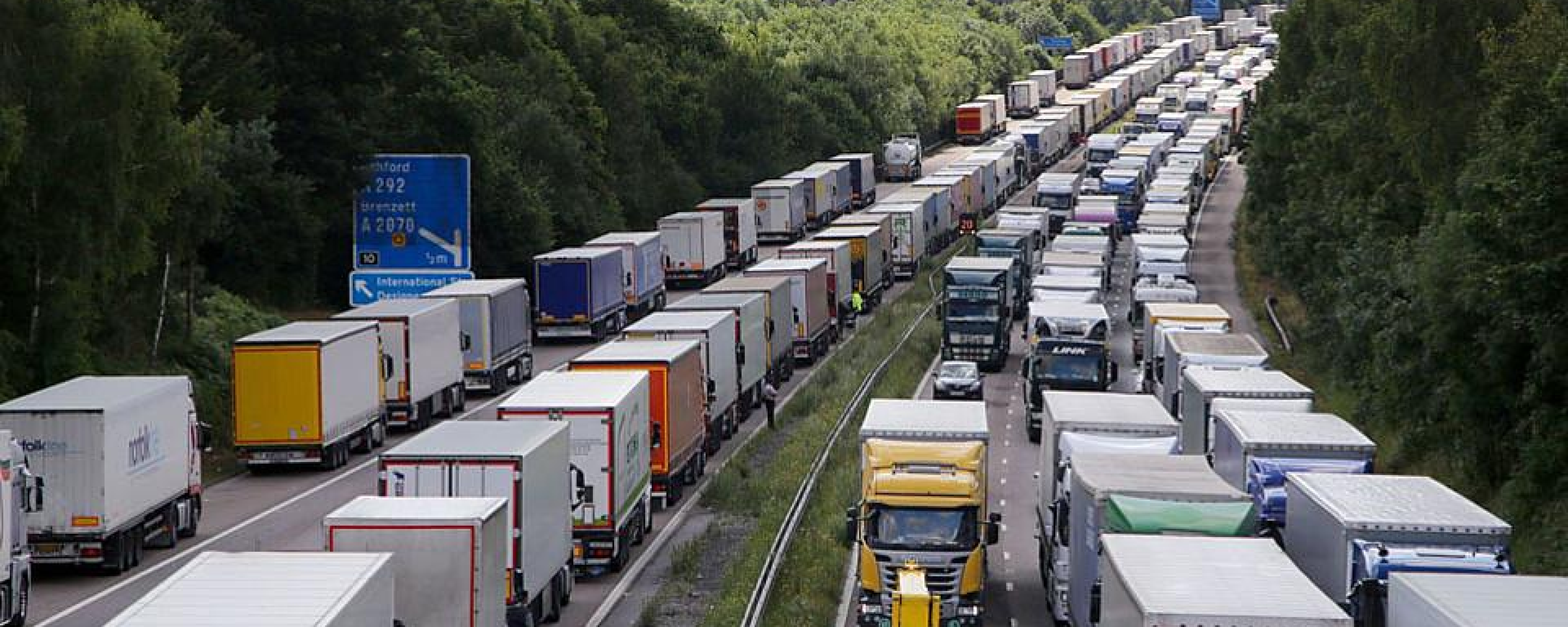 Trucks on highway