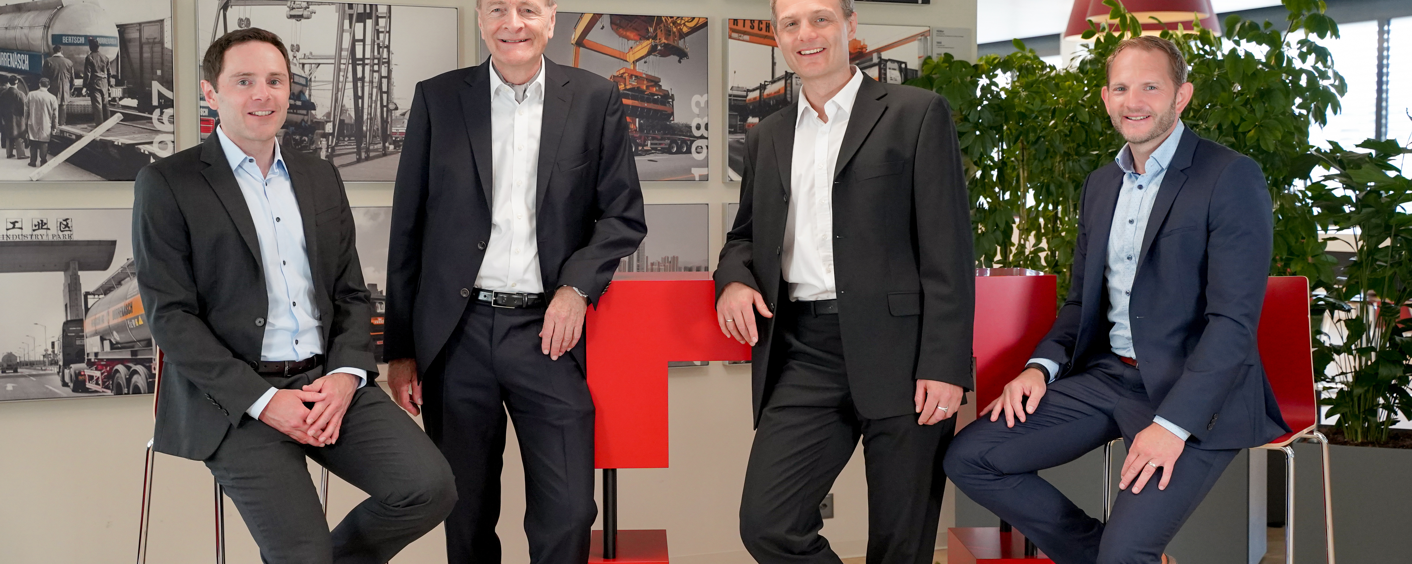 From left to right: Jörg Berner, Hans-Jörg Bertschi, Markus Berner, and Beat Berner